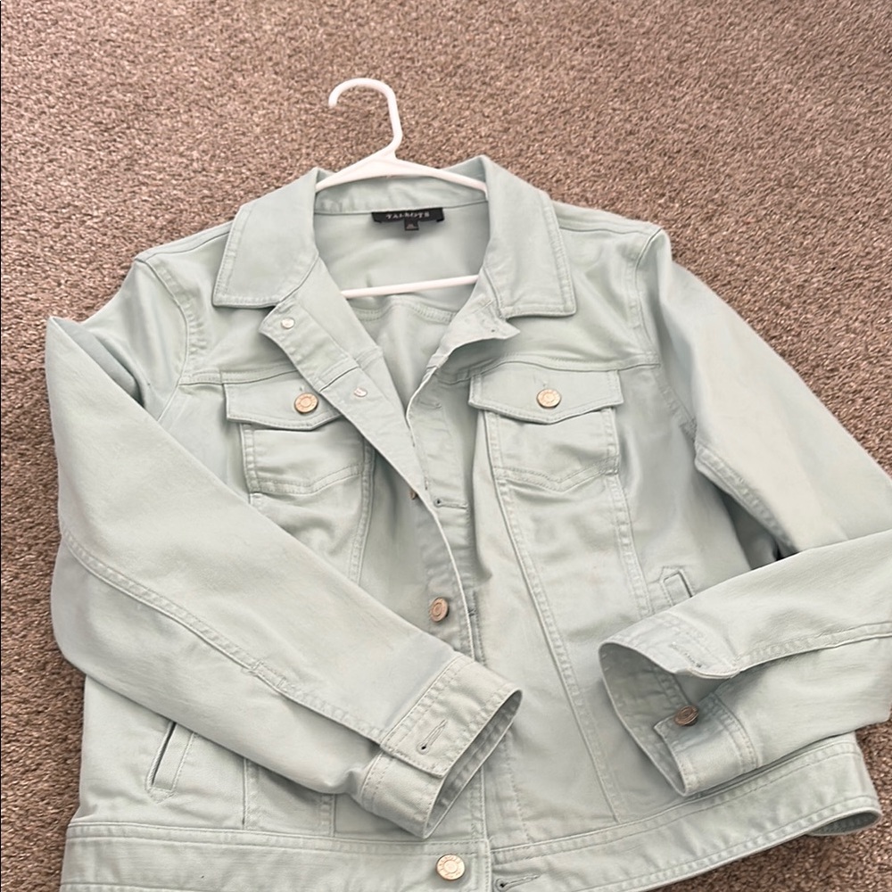 Women's Light Green Denim Jacket